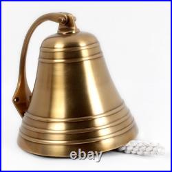 8 Antique Brass Ship Bell Heavy Premium Nautical Boat's Bell Maritime Jumb