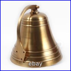 8 Antique Brass Ship Bell Heavy Premium Nautical Boat's Bell Maritime Jumb