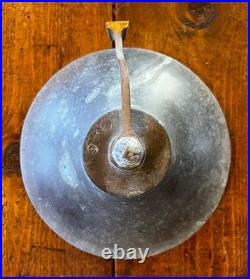 8 Hanging Wall Mount Bronze Brass Ship's Bell withWall Anchor, Original Patina