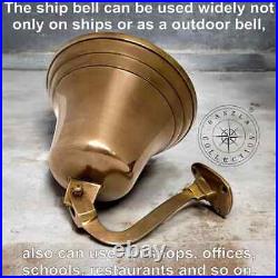 9 Antique Brass Bell Wall Mount Marine Hanging Ships Bell Nautical Home Decor