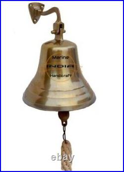 9 Antique Brass Ship Bell Brass Nautical Hanging Door Bell Calling Bell