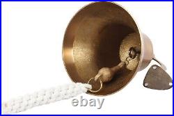 9 Brass Fire Bell Ship Bell Wall Mounted Bracket Nautical Home Decor