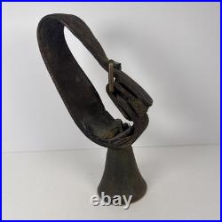 9 Farm Cowbell Bell with Vintage Leather Strap