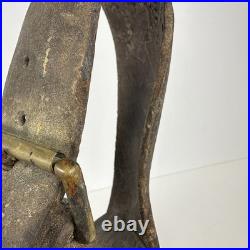 9 Farm Cowbell Bell with Vintage Leather Strap