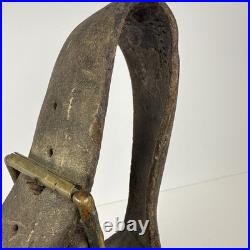 9 Farm Cowbell Bell with Vintage Leather Strap