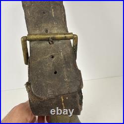 9 Farm Cowbell Bell with Vintage Leather Strap