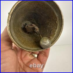 9 Farm Cowbell Bell with Vintage Leather Strap