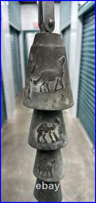 ANTIQUE 10 Brass Camel Bells Middle East Handmade Late 19th Early 20th Beautiful