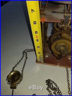 ANTIQUE 1700s BRASS LANTERN BELL CHIME CLOCKS to Restore Or Parts