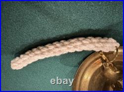 ANTIQUE 19th CENTURY ALPINE SOLID BRASS DOOR OR GATE BELL 1824 with AnchorHanger