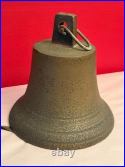 ANTIQUE BRASS BRONZE Signed ALOELOE SHIPS BELL MARITIME NAUTICAL 9.5 LBS 7.5 W ANTIQUE BRASS BRONZE Signed ALOELOE SHIPS BELL MARITIME NAUTICAL 9.5 LBS 7.5 W