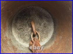 ANTIQUE BRASS BRONZE Signed ALOELOE SHIPS BELL MARITIME NAUTICAL 9.5 LBS 7.5 W