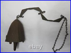 ANTIQUE Cast Bronze Wind Bell SIGNED