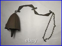 ANTIQUE Cast Bronze Wind Bell SIGNED