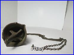 ANTIQUE Cast Bronze Wind Bell SIGNED