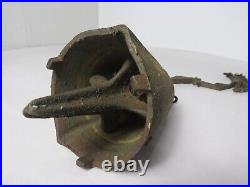 ANTIQUE Cast Bronze Wind Bell SIGNED