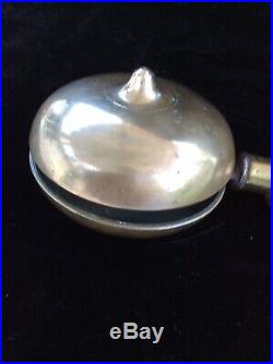 ANTIQUE FIRE MUFFIN BELL BRASS 1800s