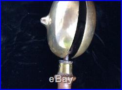 ANTIQUE FIRE MUFFIN BELL BRASS 1800s