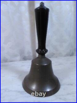 ANTIQUE HAND BELL, Musical 5, Wooden Handle, Wonderful tintinnabulation