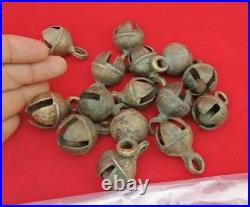 ANTIQUE HAND CRAFTED UNIQUE OX / COW 15 Pcs. (CHRISTMAS DECORATIVE) BRASS BELLS