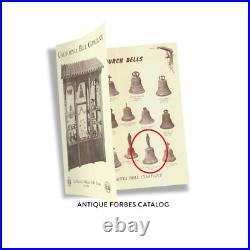 ANTIQUE MISSION SAN GABRIEL SOUVENIR BELL, Vtg Old Forbes Bronze Father Serra
