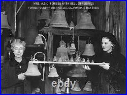 ANTIQUE MISSION SAN GABRIEL SOUVENIR BELL, Vtg Old Forbes Bronze Father Serra
