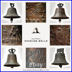 ANTIQUE MISSION STYLE HANDBELLS Vtg Bronze Spanish Colonial Sanctuary Chime Bell