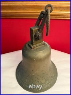ANTIQUE NAUTICAL MARITIME BRASS BRONZE SHIPS BELL 15 Tall with Loop WEIGHT 10 lbs