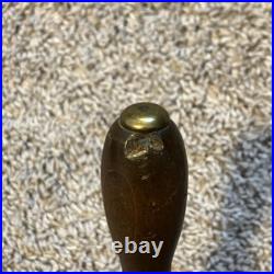 ATQ VTG Large Brass Hand Held Teacher School Bell 9 Tall 6 Wide Wooden Handle ATQ VTG Large Brass Hand Held Teacher School Bell 9 Tall 6 Wide Wooden Handle