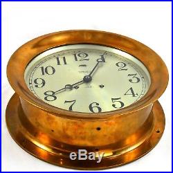A Chelsea Ship's Bell Clock George E. Butler Pat#689899 Chelsea Boston not run