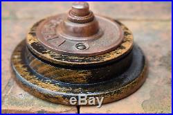 Aged Brass Door Bell Press & Pattress old vintage antique style door bell push