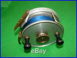Allcock Bell 6 alloy big game sea fishing reel with brass brake lever, rarel
