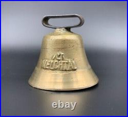 Amazing Antique Bell Melchtal Souvenir Brass Cow Bell Primitive Swiss Made