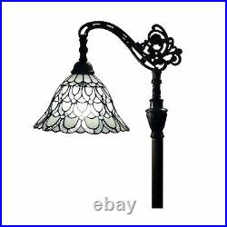 Amora Tiffany Floor Lamp Arched 62 Stained Glass Traditional White AM107FL11