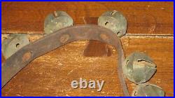 Ant Vtg Set Of 40 Original Brass Sleigh Bells, As Found, Clear Jingle Bell Sound