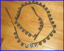 Ant Vtg Set Of 40 Original Brass Sleigh Bells, As Found, Clear Jingle Bell Sound