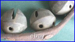 Ant Vtg Set Of 40 Original Brass Sleigh Bells, As Found, Clear Jingle Bell Sound