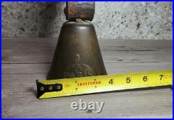 Antique 0 A Paris Bronze Cow Bell Cowbell & Cow Collar with Jingle Bells