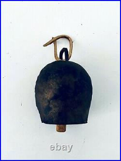 Antique 100 Year Old Metal Brass Handheld Bell In Very Good Condition