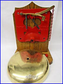 Antique 10 Brass & Cast Iron Reiter Boxing Ring Bell VERY LOUD School Firehouse
