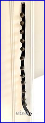 Antique 12 Crotal Bells On 40 Leather Strap all original