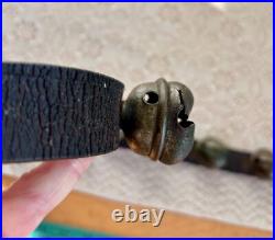 Antique 12 Crotal Bells On 40 Leather Strap all original