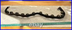 Antique 12 Crotal Bells On 40 Leather Strap all original