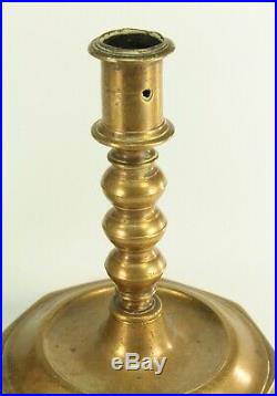 Antique 1650's Pair Baroque Candlesticks Bronze/Bell Metal, Spanish Netherlands