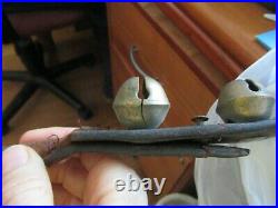 Antique 16 Brass 1.5 Diameter Sleigh Bells On 42 Leather Strap