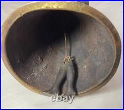 Antique 1800's Victorian solid heavy bronze Elizabethan Lady Bell boot clapper