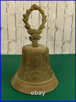 Antique 1800s Cast Bronze Spanish Colonial Mission Bell 8 Inches Tall