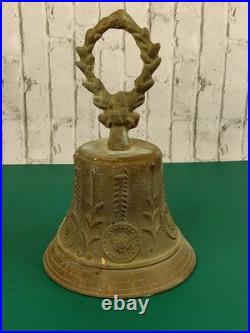Antique 1800s Cast Bronze Spanish Colonial Mission Bell 8 Inches Tall