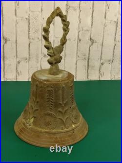 Antique 1800s Cast Bronze Spanish Colonial Mission Bell 8 Inches Tall