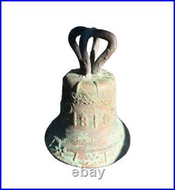 Antique 1810 Brass Mission Bell Spanish Colonial Mexico Bronze Church